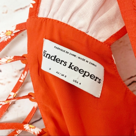 Finders Keepers Mae Daisy Mini Dress Size 4 Milkmaid - Picture 10 of 12